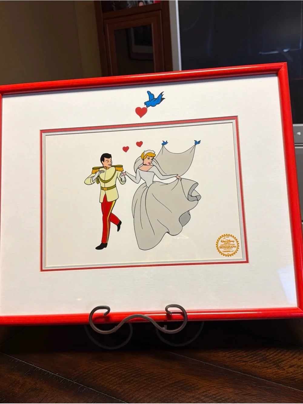 Disney Cinderella Limited Edition Serigraph Cel Framed with Certification